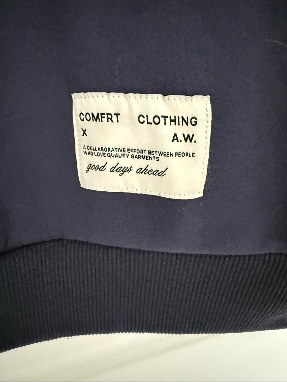 Navy Blue Pullover Hoodie - Affirmation Collection - Picture 3 of 4